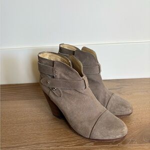 Rag & Bone Harrow Suede Taupe Booties